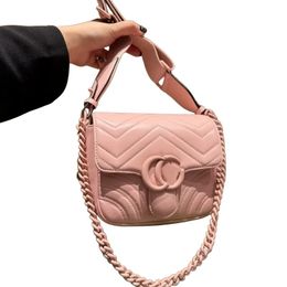 Sac de créateur Sac à bandoulière de luxe Sac d'épaule féminin Pink Black et blanc Trampoline à la mode neuf G 10A Top Quality