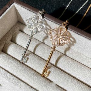 Het nieuwe merk Chinese Knot Knot Knot Ketting Rose Gold Korte Kraagketen Licht Luxe High Grade Choker Dames sieraden