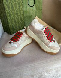 Designer's nieuwe casual schoenen heren en dames casual kleine vuile schoenen dikke zool sportschoenen retro bedrukte ademende witte schoenen