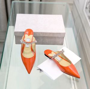 Ontwerper's nieuwe kristallen veterschoenen Muller-schoenen, klassieke mode-ontwerpschoenen, elegante charme afleiden, veelkleurige keuze designer geschenkdoosverpakking