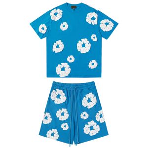 Ontwerper's nieuwe mode TEA Bubble Casual losse High Street korte mouwen schuimkatoenen T-shirt shorts set zomer heren en dames kapok kort 9900 8987