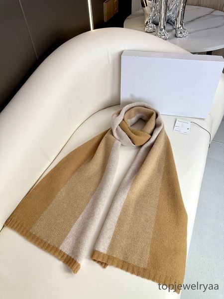 Nouvelle écharpe tricotée du créateur pour hommes et femmes, même luxe discret, artisanat de mode extrêmement doux et écharpe en cachemire jacquard 30 * 190