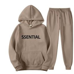 Nieuwe sportkleding van designer ess merk bedrukte sportkleding herenpaar 27 kleur warm tweedelig loosje losse sweatshirt broek hoodie jogging set 001