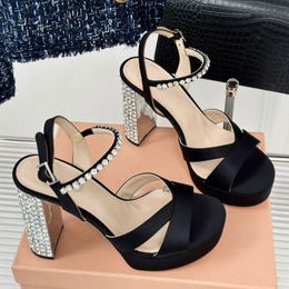 Het nieuwe zomerse waterdichte platform van designer Dicksuper Hoge Heel Sandalen Heels van 11 cm trouwfeestschoenen US4-US11 met schoenendoos