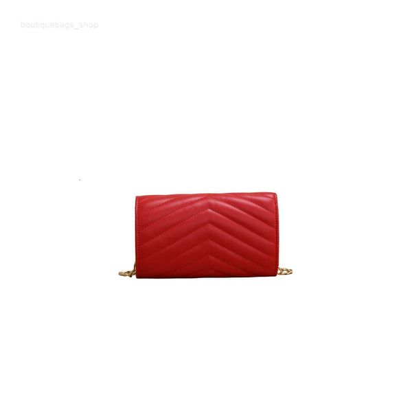 Sac de mode en cuir véritable pour femmes, nouveau prix de gros, croix diagonale en mouton, chaîne brodée, grille en forme de V, épaule à la mode, petit téléphone portable