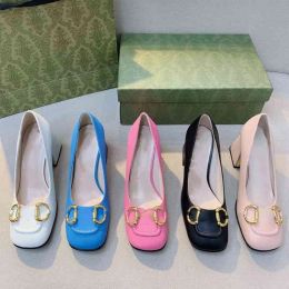 Zapatos de mujer de diseñador, tacones gruesos Ma Lie, punta cuadrada, sandalias Mary Jane con hebilla unidireccional, calidad superior