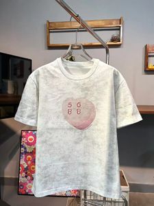 Ontwerper Dames T-shirt Design Zomertop Kort Top Letter met sprankelend poeder Craft Casual Top Grijs Wit