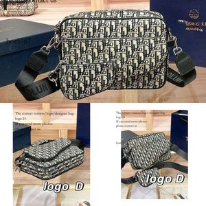 Designer Saddle Three Piece Handtas Schuine printtassen Saddle Men Crossbody Toont gecombineerd met verstelbare en afneembare riemen voor of crossbody -gebruik