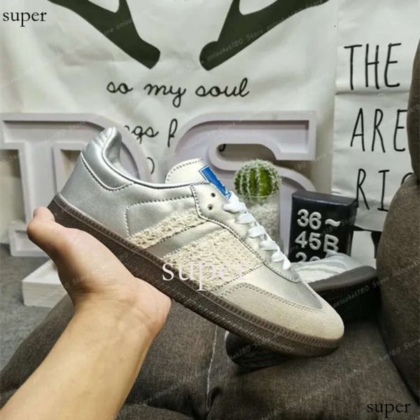 Diseñador Sambae Zapatos Estampado de leopardo Gales Bonner Vintage Trainer Zapatillas bajas Suela antideslizante Clásico Hombres Mujeres Casual Sambaba Sneaker Zapatos Adiddas Gazelle 558