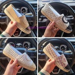 Designer sandaal chaneles loafer schoenen gras geweven platte zool enkele schoenen voor vrouwen lente herfst dikke zool bijpassende luie persoon casual vissermans schoenen schoenen