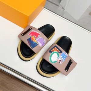 Designer Sandal Slides Piscine Oreiller Sandales Sunset Mules plates Pantoufles Men Femmes Summer Classic Prints Fashion Fashion Fashion Belk avec Taille de la boîte 35-46