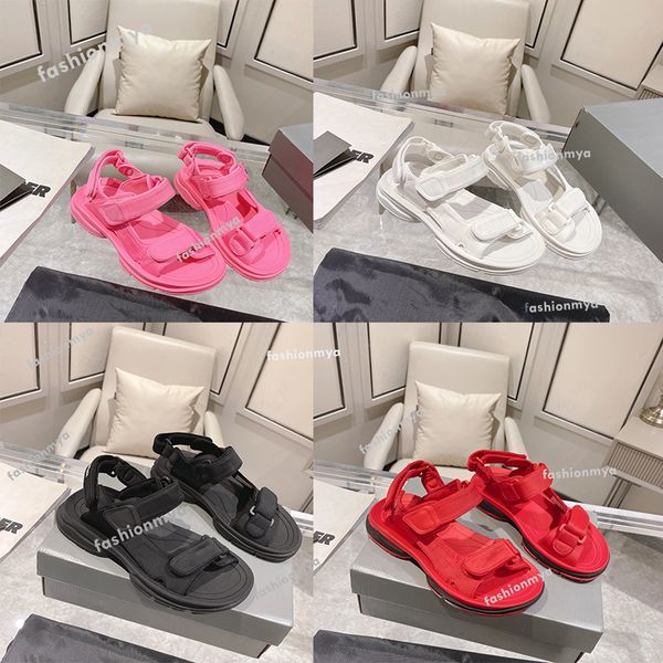 Sandalias de diseñador para turista, sandalias de goma de lujo para mujer, chanclas impermeables bordadas de tela suave, chanclas rojas y rosas