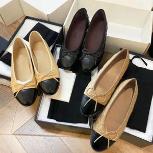 Sandalias de diseñador Ballet Flats Dress Zapatos Spring Otoño Autumnia Bow Fashion Fashion Boath Boath Lady Ballerina Ballerina Lazy Dance Lofa Mujer zapatos Slingbacks