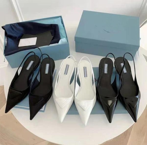 Designer Sandales Marque Sandales En Cuir Véritable Retour Cheville Bretelles Gladiateur Diapositives Bouts Pointus Femmes Bouche Peu Profonde Talons Hauts Sandale Chaussures Habillées