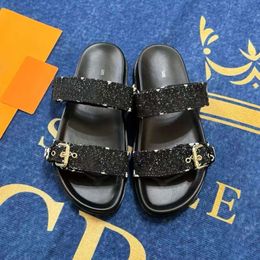 Designer Sandals Brand Women Slippers Trainers Ely Sandalen Fashion Room Women's Casual Slides Beach schoenen Dikke Soled Black Shoemaker Summer