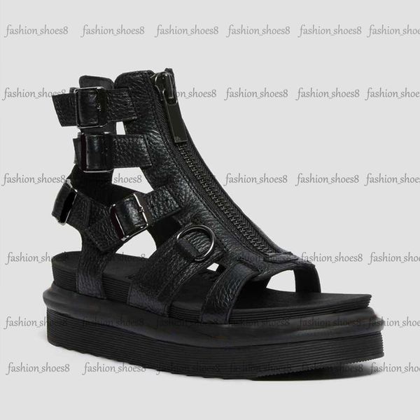 Sandalias de diseñador Fashion Fashion Strap Store Buckle Gladiator Platform Sandals Black Summer Zapatos Vintage Men Beach Sandale Tamaño 36-42