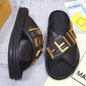 Designer Sandalen Mode Dames Heren Slippers Luxe Heren Metaalkleurig Canvas Letter Anatomie Lederen Slippers Strandslippers