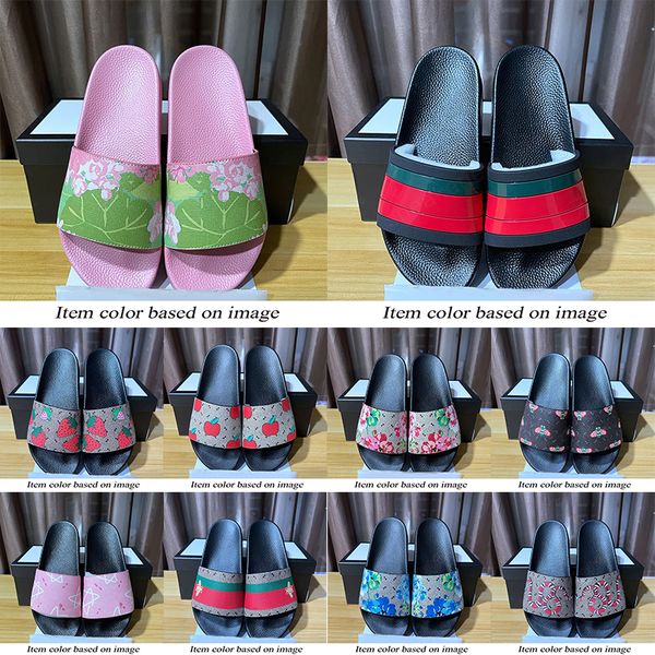 Sandales de créateurs pour hommes femmes en caoutchouc plat glisse