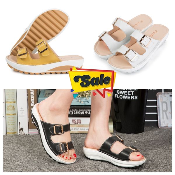 Sandalias de diseño para mujer Mulas diapositivas planas zapatillas blancas negras rosadas para mujer zapatos de verano al aire libre GAI eur35-42 precio bajo