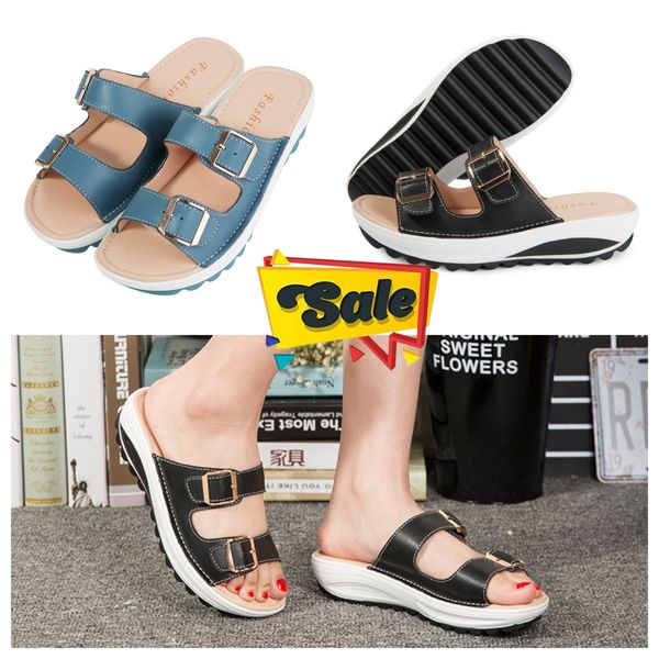 Sandalias de diseñador para mujer Mulas diapositivas planas zapatillas blancas negras rosadas para mujer zapatos de verano al aire libre GAI precio bajo 35-42