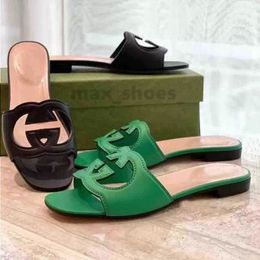 Designer Sandalen G-slipper GLIPPER SLIDE SLIDE Dames Interlocking Cut-Out Shoes Lady Flip Flops Slip op Beach Slide Flat Casual Walking Fashion Trend