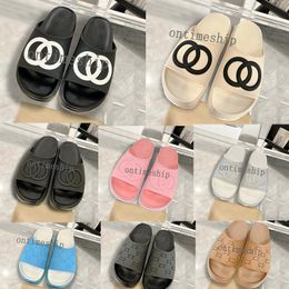 Designer Sandals Slippers Sliders en caoutchouc en cuir de glissière robe de chaussures de chaussures sandal plage de plage de plage d'été taille 35-44 sandales