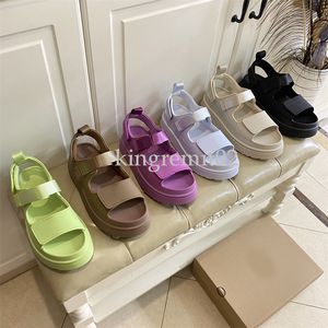 Designer Sandalen Goldenglow Women Slippers Velcro -slides Platform Sandaal Chunky Beach Eva Slides Dad Golden Glow Mules Waterdichte Comfort Slipper