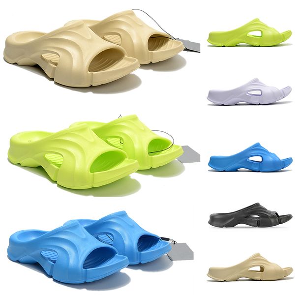 Sandalias de diseñador para hombre Mould Slide Paris Toboganes para piscina Zapatillas Sandalias de goma Zapatos negros Beige Volt zapatillas de deporte deslizadores de moda para mujer para hombre verano playa plana Sandalia