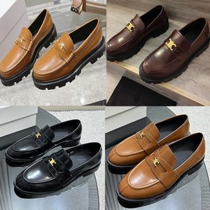 sandales de créateurs mocassins avec logo en métal chaussures de luxe en peau de vache polie chaussures de créateur Plate-forme chaussures pour femmes chaussures à plate-forme femmes sandales femmes de créateurs célèbres