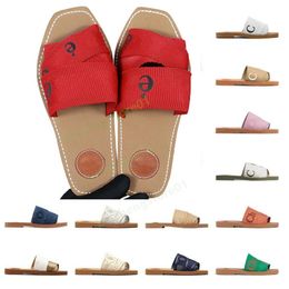 designer sandalen slide woody platte muilezel sandaal vrouwen slipper flats hak plateforme woody zwart bruin wit roze beige draagtas zomer essentials 35-42 b4