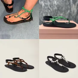 Designer sandalen slippers slippers sluipen silds katoenen koord kristal slipper dames sandale zomer strandglaasjes rubberen zool groene nylon corduroy slippers banden sandaal