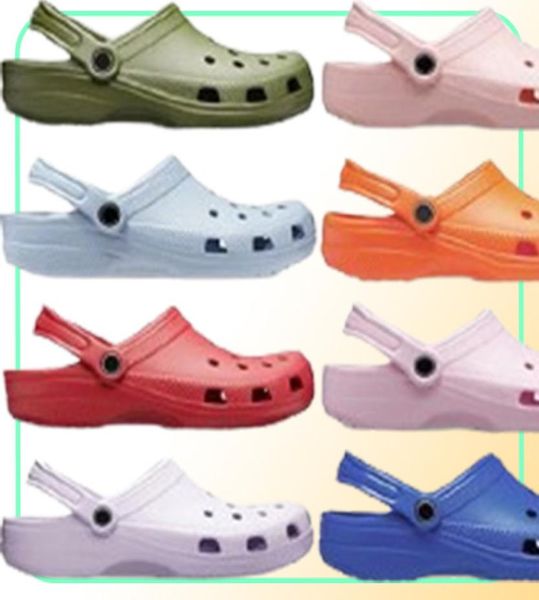 Sandalias de diseñador de librehips Sluys Slides Hebilla Classic Mens Triple Blanco Blanco Rojo Bule Pink Pink Waterproof Shoes Hospital de enfermería Womens3516083