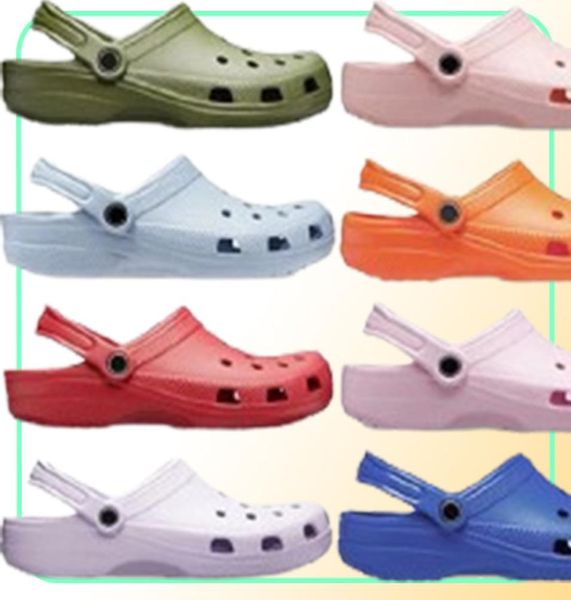 Sandalias de diseñador de flecos Slipers Sluys Buckle Classic Mens Triple Blanco Blanco Rojo Bule Pink Pink Waterproof Shoes Hospital de enfermería 7806164