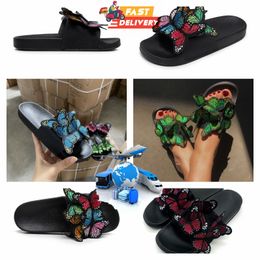 Sandales de créateurs Pantoufles Diapositives Chaussures Femmes Clog Boucle Classique Mode Hommes Menemsha Urchin Sandale TAILLE 36-41 GAI Fashion Slipper Classic Summer Black Butterfly