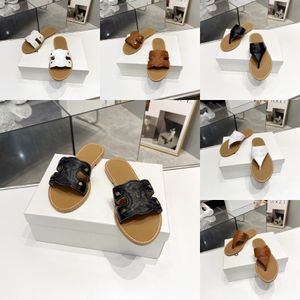 Sandalias de diseñador Zapatillas Chanclas informales de verano Estilo caliente Tela de cuero de vaca de tres colores con caja de zapatos y bolsa para el polvo