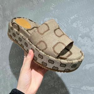 Designer Sandalen Slippers Summer Men Women schoenen Luxe schuifjes Dikke bodem slippers geborduurd gedrukte lederen schoenen Damesschoenen