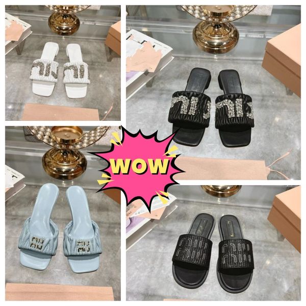 Designer Sandals Spring and Summer New Slippers Network Red Explosif Rich Rich Fashion Elements Agnes Digne de matériau confortable All-Matching Women's Taille 35-40