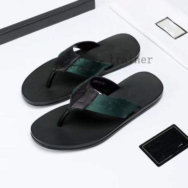 Sandales de créateurs Été Luxe Classique Hommes Pantoufles En Caoutchouc Bas Plage Diapositives Lettre Plat Pantoufle Chaussures De Créateur Gear Bottoms Flip Flopsfashion causal 3.20 24