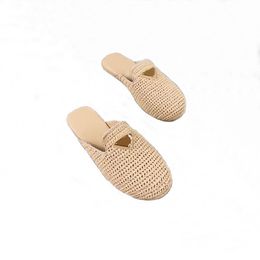 Sandales de créateurs Femmes Crochet Platform Slides Plans en cuir nappa rembourrées Monolithe Roman Mousse Casqueurs Sliders Femme Chaussures