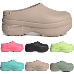 Sandalias de diseño Mujeres zapatillas de plataforma de verano Toboganes beige lúcido rosa núcleo negro sier verde zapatilla plana adifom stan smith mula chef zapatos