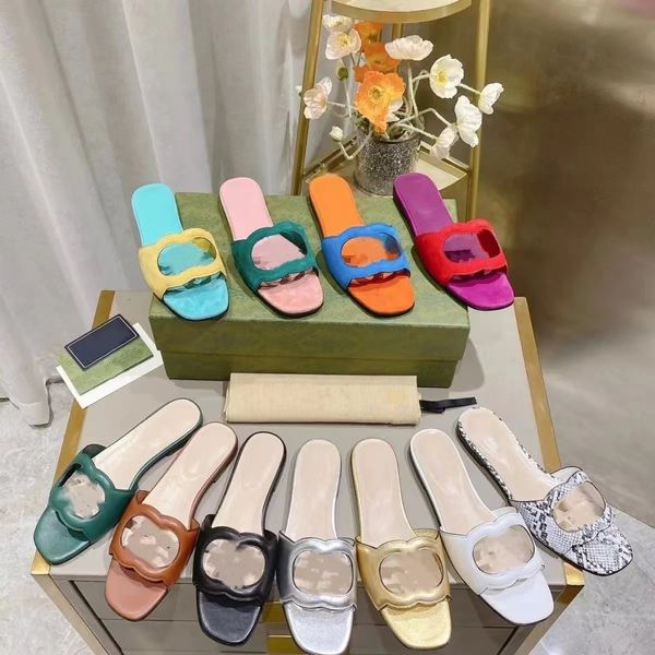 Sandalias de diseñador de envío gratis zapatillas para mujeres de verano playa casual de oveja transpirable zapatos casuales de cuero talla 35-42