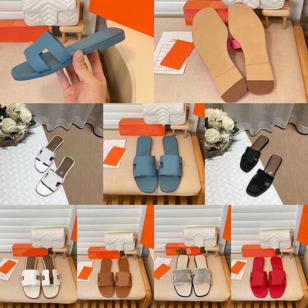 pantoufles pantoufle femmes sandales été diapositives chaussures en cuir mode plage femmes sandales de créateurs de luxe lettre glisser taille 35-42 avec boîte