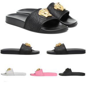 Designer sandalen dames slippers zomer mannen dames palazzo strand dia's indoor flat open teen lederen dame mode klassieke sandaalschoenen maat 35-46