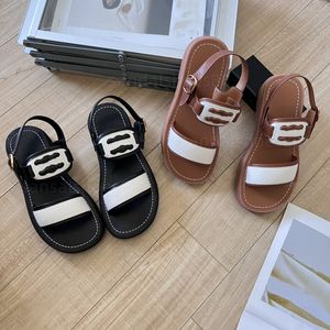 Designer Sandles Chunky papa sandales célèbres designer femmes plate-forme talons sandaux sandales clea en cuir noir beige d'été