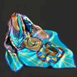 Designer scarf accessories Scarves 100 Silk Scarf Women Headscarf Print Head Bandana Hair Luxury Kerchief Pure Square Neckerchief 88x88cm 2024 new