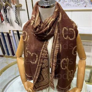 Designer sjaal high-end zachte dikke mode heren en dames luxe sjaals winter 100% kasjmier klassieke controle bi2223