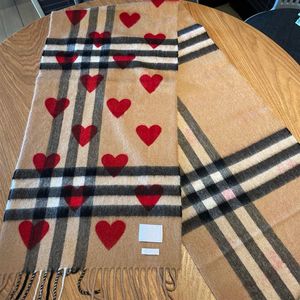 Designer sjaal luxe sjaal dames herfst en winter hartvormige geruite sjaal mode multifunctionele reisbenodigdheden vakantie go2632