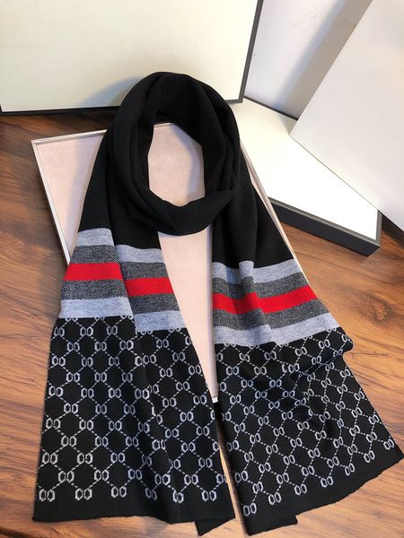 Bufandas de diseñador Pashmina Hombres Bufanda de punto Invierno Cálmica Classic Cachemira Bufandas de lujo para hombres Tamaño 180 35 cm