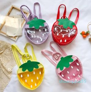 Designer-School Bags Kids Mini Clear Backack Purse Cute Fruit voor Kindergarten Girls Jelly Backpacks Baby Travel Bag