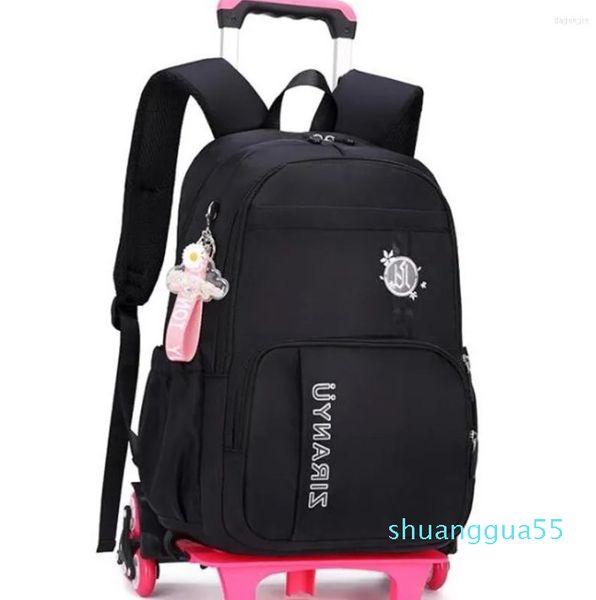 Designer-School Bags Student Trolley Bag Children Rolling Backpacks For Kids Wheeled Backpack Girls Travel